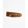 Suede Oval Buckle Belt 