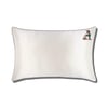 Initial Collection White Queen Zippered Pillowcase 