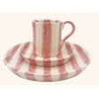 Striped Mug, Saucer & Plate