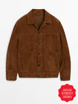 Suede Leather Jacket With Pockets  