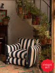 Striped Chair In Indigo