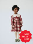 Check Party Dress & Tights 