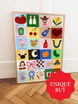 Alphabet Hand Painted Art Print 