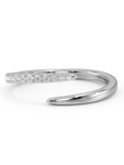 Round Diamond Bypass Delicate Everyday Ring