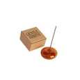 Glass Vessel Incense Holder - Amber 