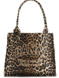 Logo-Embroidered Leopard-Print Canvas Tote 