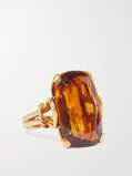 1940s 18-karat Gold Citrine Ring