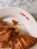I Love You Ceramic Breakfast Plate 