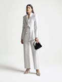 Silver Double Breasted Blazer