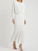 Billan White Sequin Maxi Dress