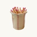 Daisy Scalloped Match Holder Pink 