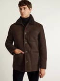 Luxurious Leather Shearling Jacket 