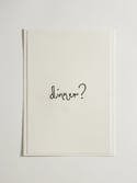Hand Embroidered Dinner Card 