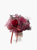 Cherry Lover Dried Flowers with Ceramic Pot