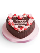 Valentine's Chocolate Salted Caramel Heart Cake