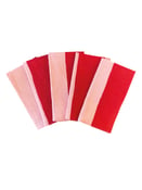 Pink & Red Striped Linen Market - Set of 6
