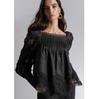 Lace-Trimmed Blouse 