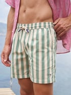 Printed Macro Stripes Swim Shorts Jacquard