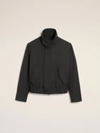 Black Wool Harrington Jacket