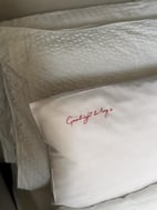 Embroidered Love Note Pillowcase 