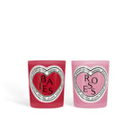 Valentines Day Baies and Roses Candle Duo Set