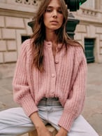 Emile Cardigan in Mottled Pink 