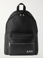 Leather-Trimmed Shell Backpack