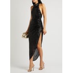 Marissa Black Sequin Halterneck Dress