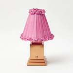 Rechargeable Lamp With Frilled Lampshade 
