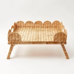 Natural Scalloped Breakfast Tray