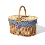 Gingham Picnic Basket 