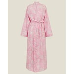 Floral Print Cotton-Blend Dressing Gown Pink 
