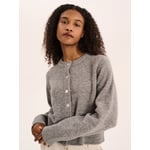 August Fluffy Cardigan in Grey 