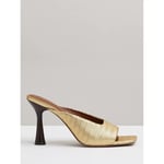 Justine Metallic Leather Heeled Mules