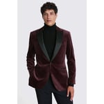 Tailored Fit Plum Velvet Jacket