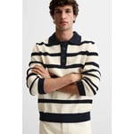 Striped Jacquard Knit Polo Shirt