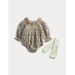 Ditsy Print Bodysuit & Tights 