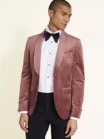 Slim Fit Brush Velvet Jacket