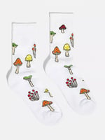 Mushroom Embroidered Socks 