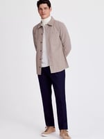 Tailored Fit Oatmeal Overshirt