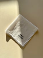 Hand Embroidered Initials Date Handkerchief 