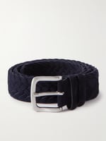 3.5cm Woven Suede Belt  