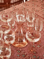 Raya Peach Glass Champagne Saucers Set of 4
