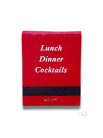  Lunch Dinner Cocktails Matchbook Print