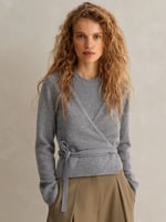Cashmere Layered Wrap Top 