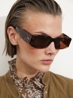 Rectangular-Frame Sunglasses 
