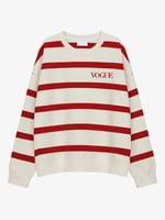 Sweatshirt Striped In Red 
