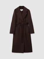 Lucia Wool Blend Coat In Chocolate 