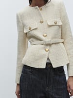 Belted Woven Jacket 