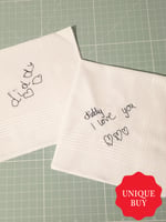 Personalised Handwriting Embroidered Handkerchief 